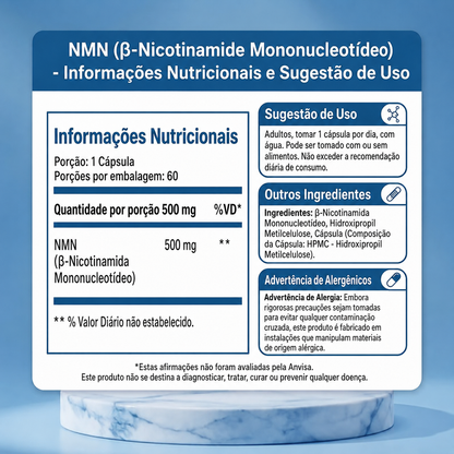 Dr. Nadwell NMN 500 mg – 60 Cápsulas